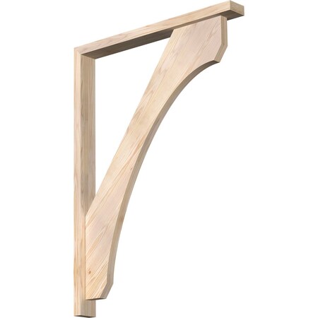 Ekena Millwork Legacy Block Smooth Bracket w/ Offset Brace, Douglas Fir, 3 1/2"W x 32"D x 44"H BKT0402X32X44LEC05SDF